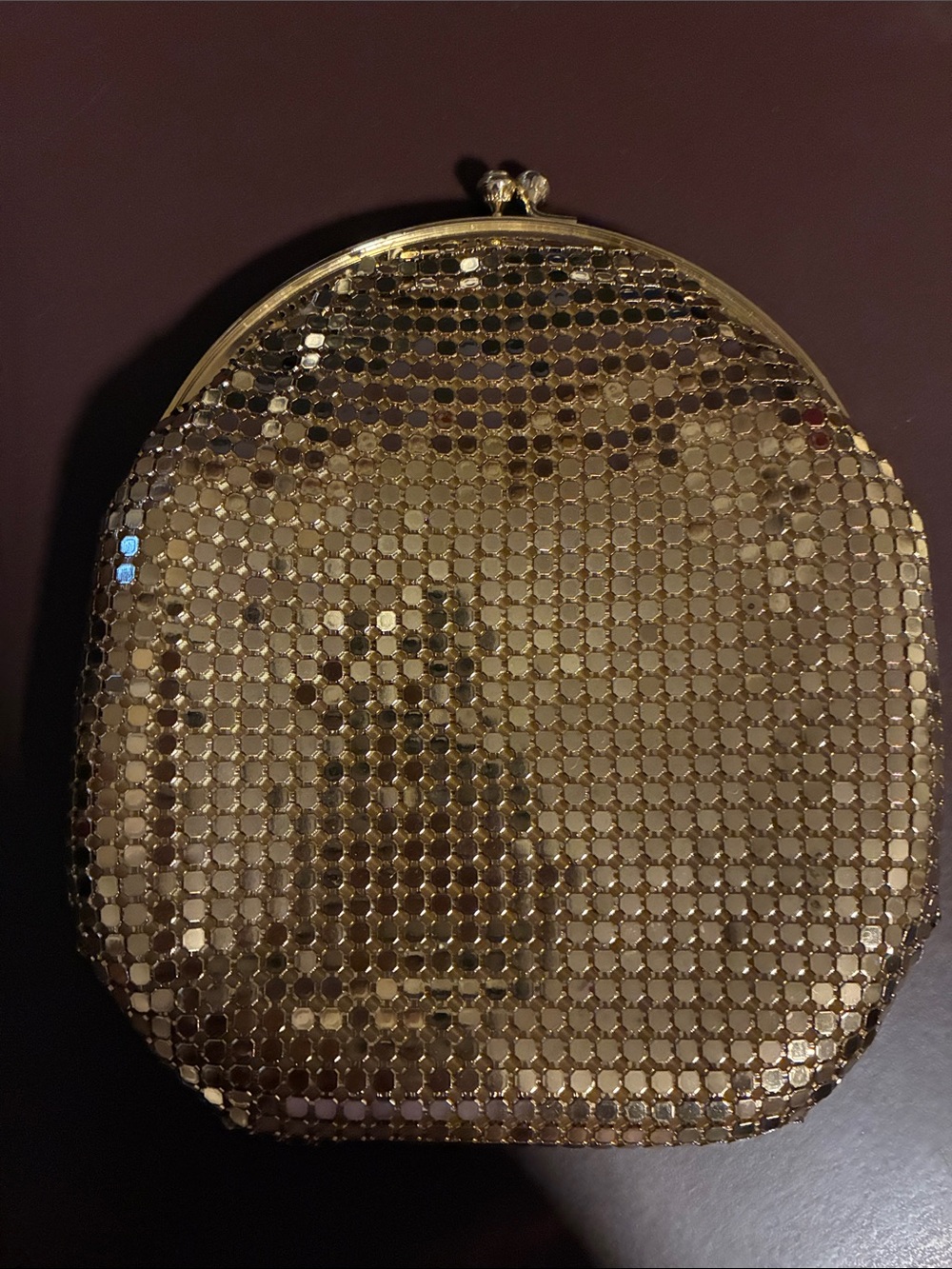 NWOT La Regale Gold Mesh Evening Clutch